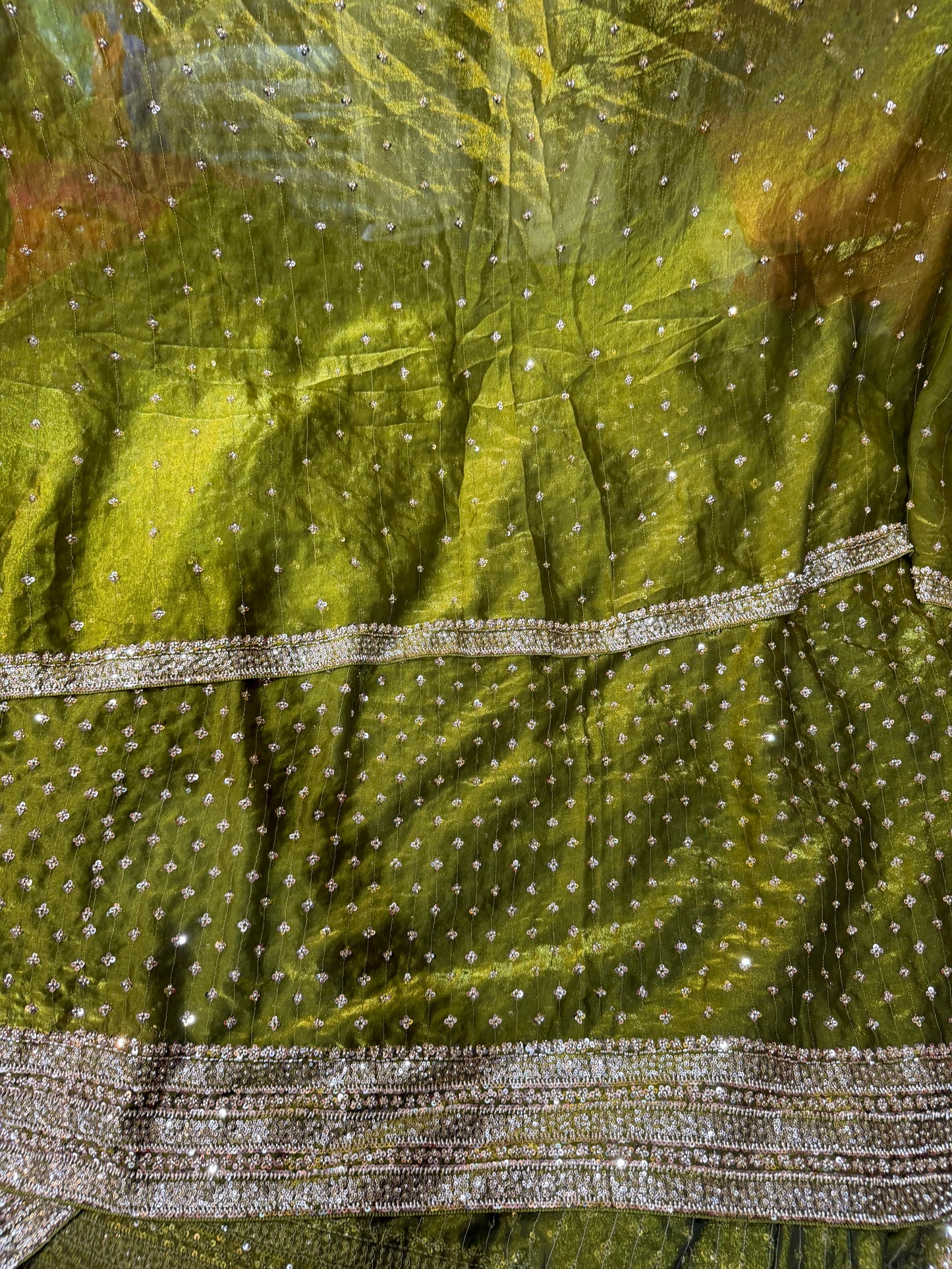 .75 front  work
1.5 back sleeve
2 bottom
2 dupatta