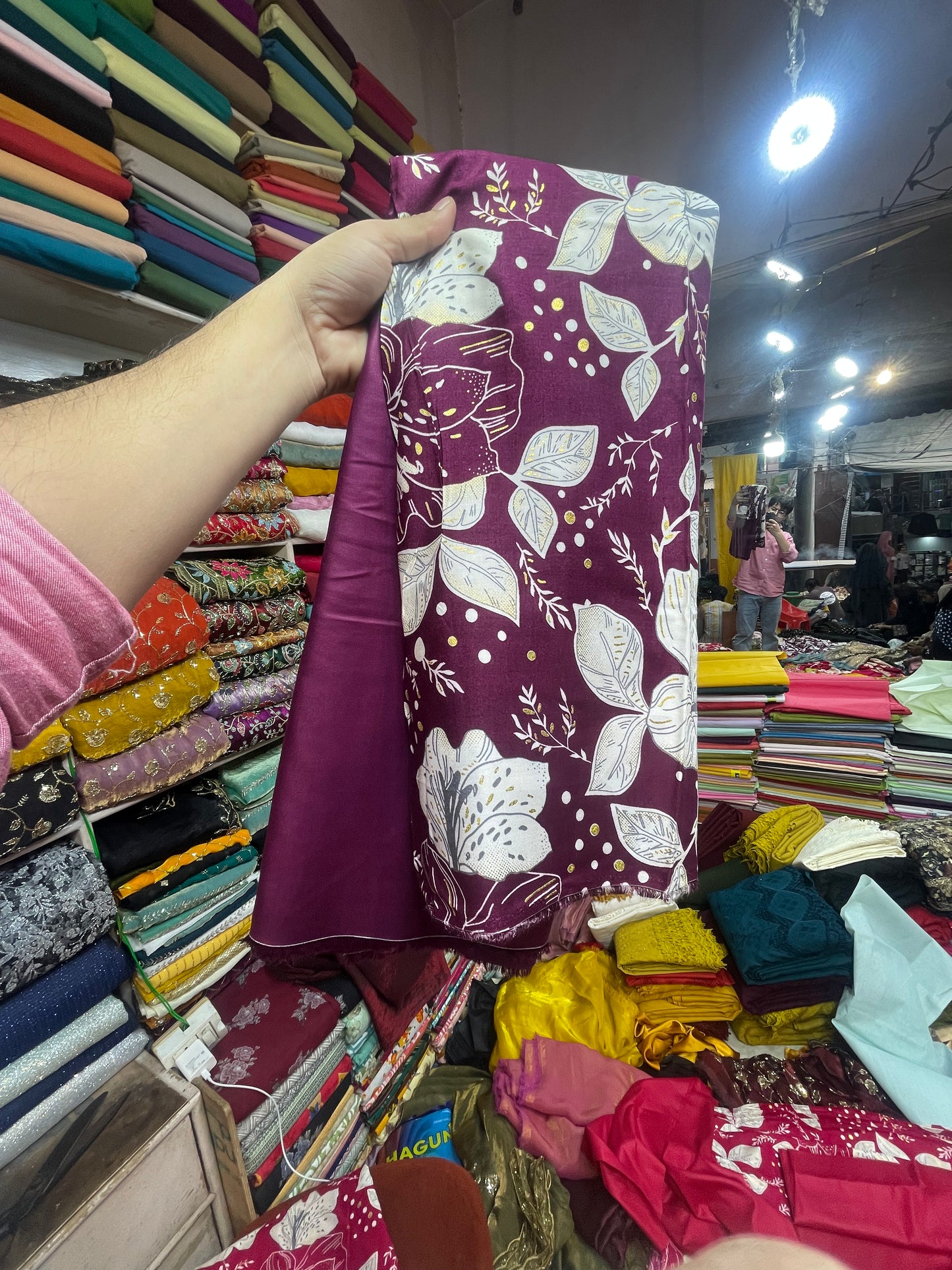 Premium Rayon Fabric – Mustard Yellow with White Leaf Print | Soft, Lightweight & Dress Material Ready (1.5 Meter) kurti and bottom only