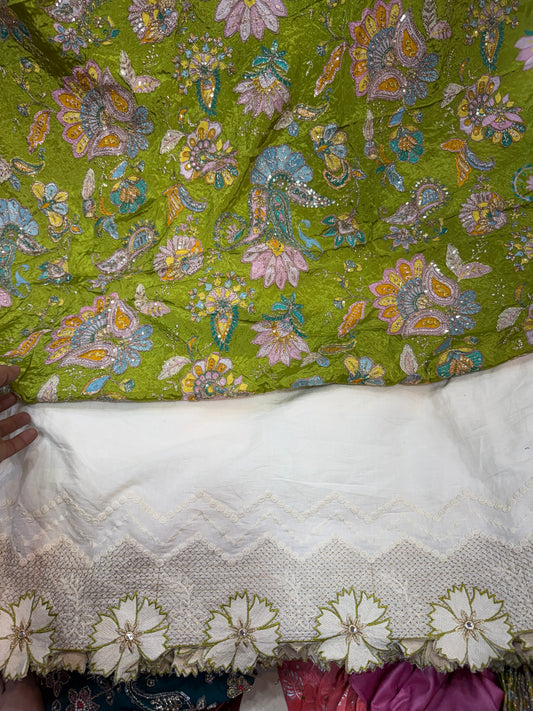 2 miter kurti 
2 miter bottom Dupatta 2