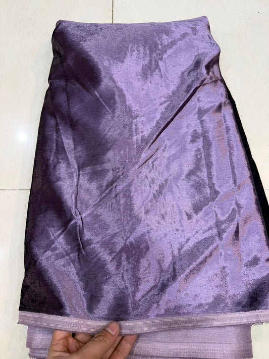 Lavender Velvet Fabric – Soft Premium Plain Material | ₹250 per Meter