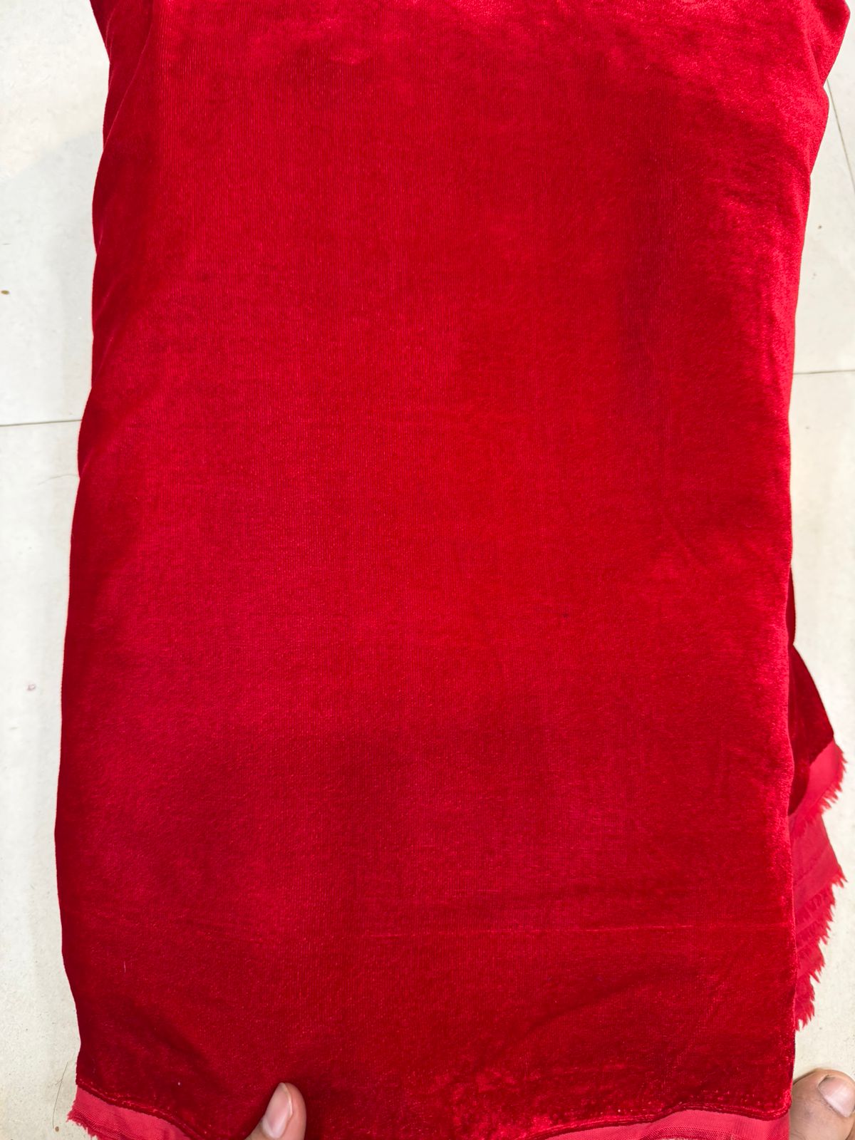 Red Velvet Fabric – Soft Premium Plain Material | ₹150 per Meter