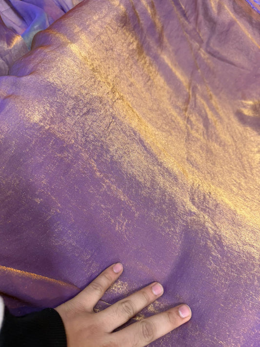 Premium Fendy Shimmer Organza Fabric | Soft Glossy Finish | Ideal for Sarees, Dupattas & Party Wear | ₹150 per Meter
