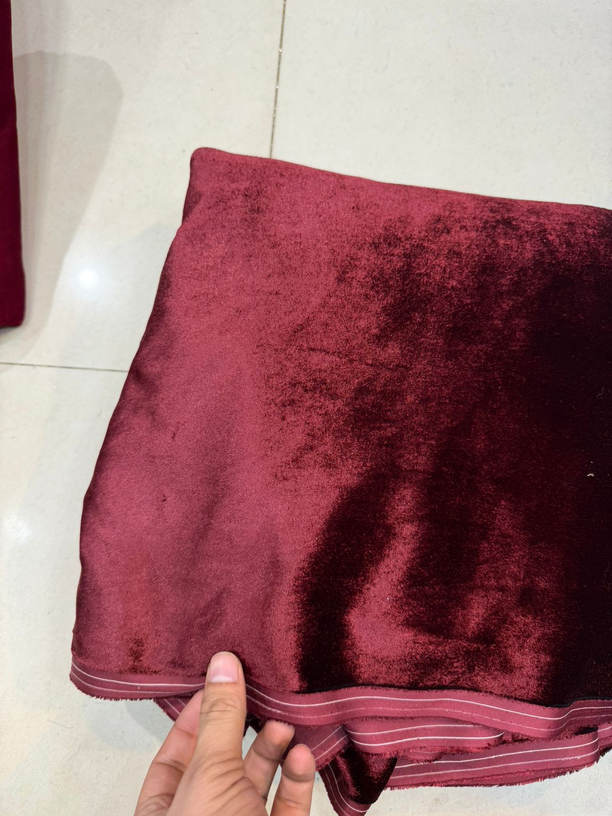 Brown Velvet Fabric – Soft Plain Premium Material | ₹150 per Meter