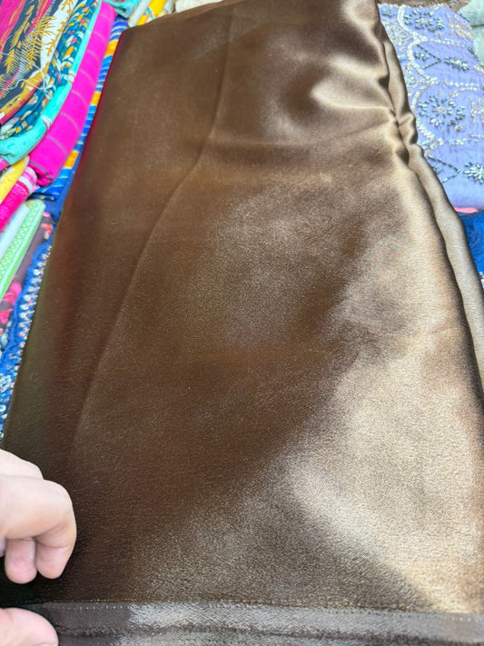 German Silk Fabric – Classic Gold Shade | Smooth & Shiny | ₹120 per Meter
